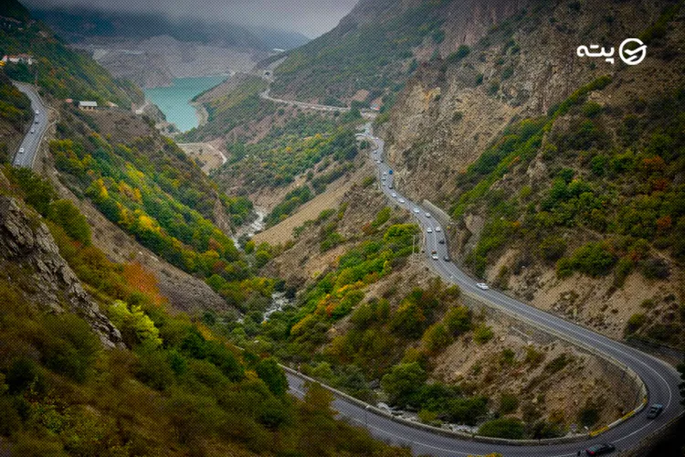 مسیر دسترسی به جاده چالوس