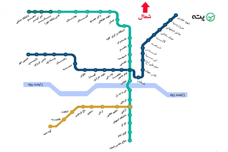 خطوط مترو اصفهان